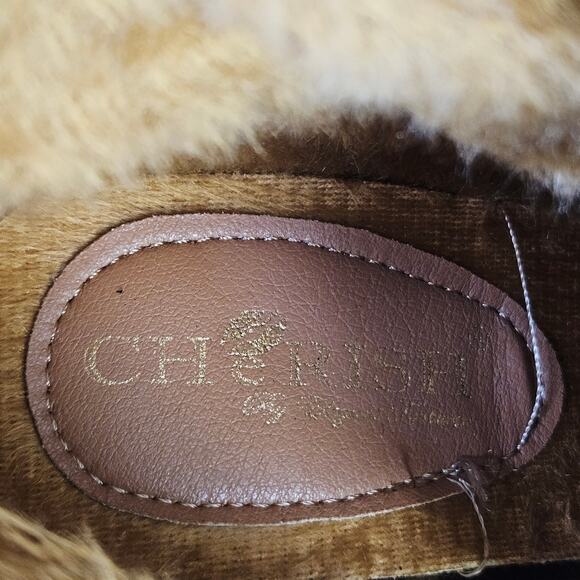 Cherish Lyndsy-11 Suede Knee High Boots Brown Block Heel Western Pointed Toe 5.5 - Picture 12 of 15